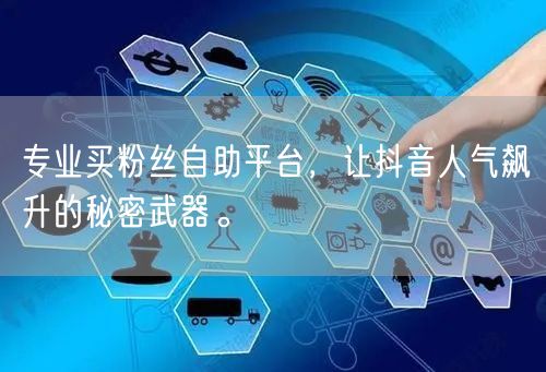 专业买粉丝自助平台,让抖音人气飙升的秘密武器。