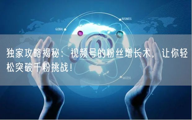 独家攻略揭秘:视频号的粉丝增长术,让你轻松突破千粉挑战!