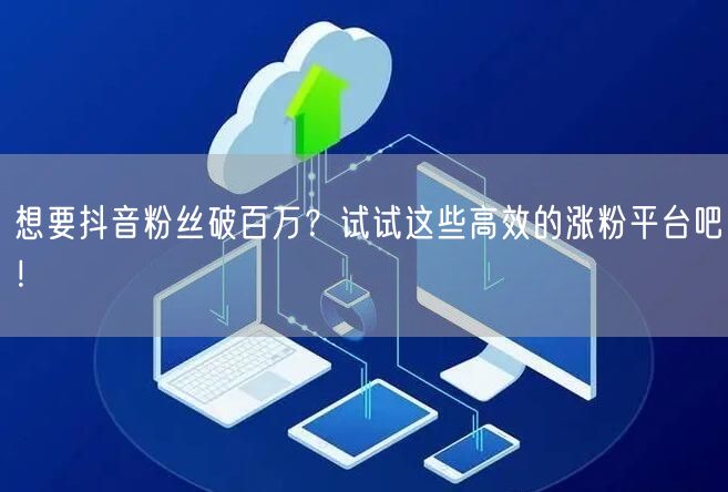 想要抖音粉丝破百万?试试这些高效的涨粉平台吧!