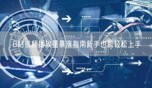 B站视频播放量暴涨指南新手也能轻松上手