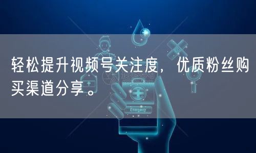 轻松提升视频号关注度,优质粉丝购买渠道分享。