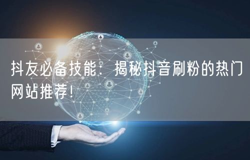 抖友必备技能:揭秘抖音刷粉的热门网站推荐!