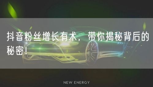 抖音粉丝增长有术,带你揭秘背后的秘密!
