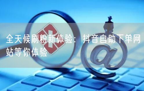 全天候刷粉新体验：抖音自助下单网站等你体验