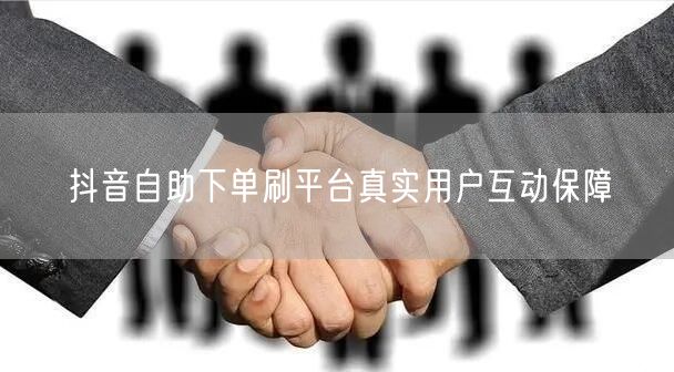 抖音自助下单刷平台真实用户互动保障