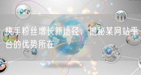 快手粉丝增长新途径:揭秘某网站平台的优势所在