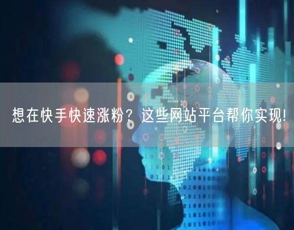想在快手快速涨粉？这些网站平台帮你实现!