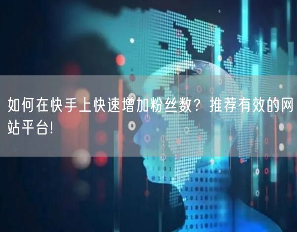 如何在快手上快速增加粉丝数？推荐有效的网站平台!