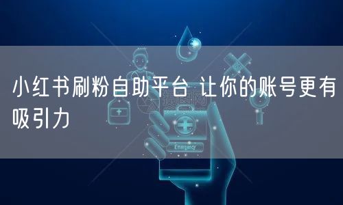 小红书刷粉自助平台 让你的账号更有吸引力