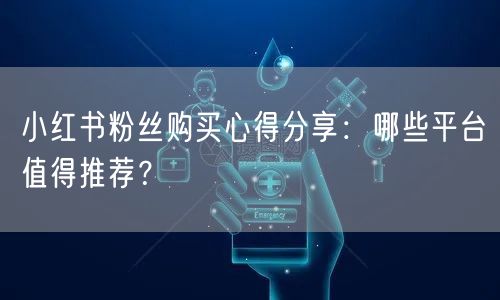 小红书粉丝购买心得分享：哪些平台值得推荐？