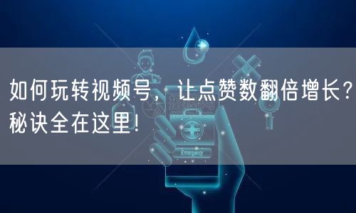 如何玩转视频号,让点赞数翻倍增长?秘诀全在这里!