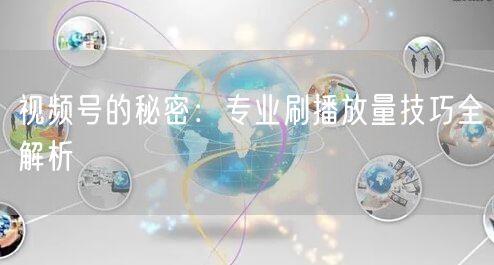 视频号的秘密:专业刷播放量技巧全解析